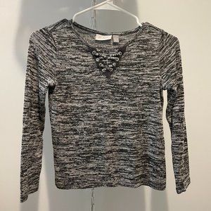 Black and grey sweater